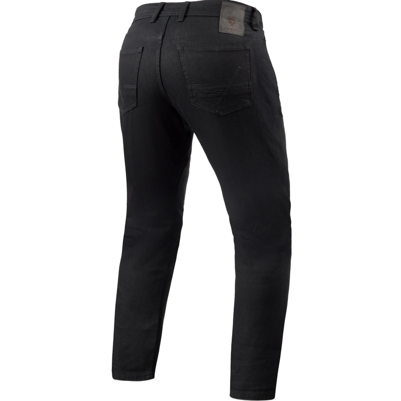 Revit Keegan Tapered Motorcycle Cropped Jeans Schwarz