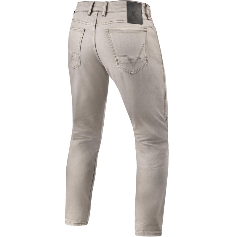 Revit Jamison Slim Cropped Motorcycle Jeans Sand