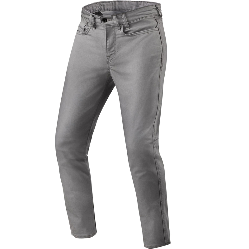 Revit Jamison Slim Cropped Motorcycle Jeans grau