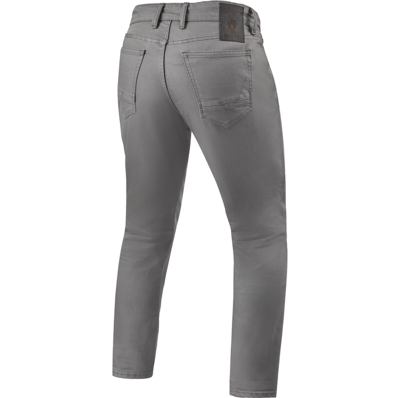 Revit Jamison Slim Cropped Motorcycle Jeans grau