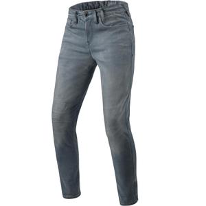 Revit Carlin SK Cropped Motorcycle Jeans, gewaschenes Mittelgrau