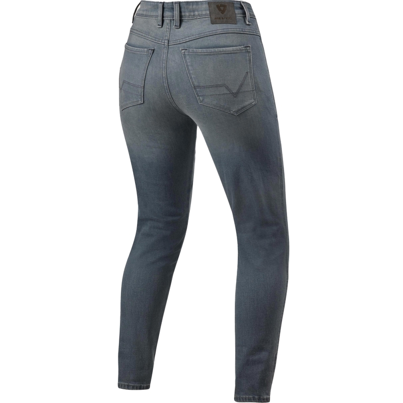 Revit Marley SK Damen-Motorradjeans, gewaschenes Mittelgrau