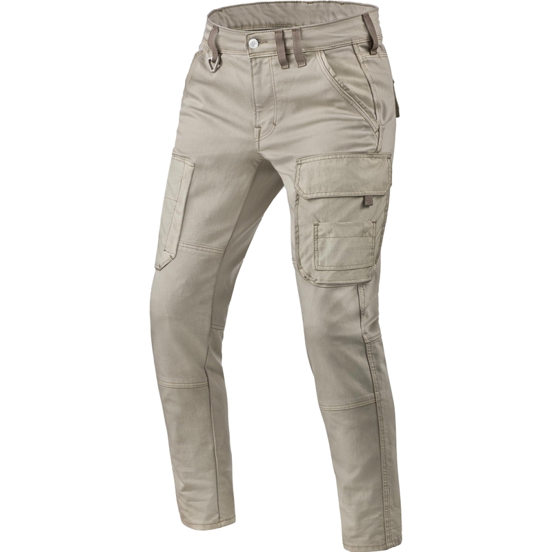 Revit Cargo Brant Slim Extra Cropped Motorcycle Jeans Sand