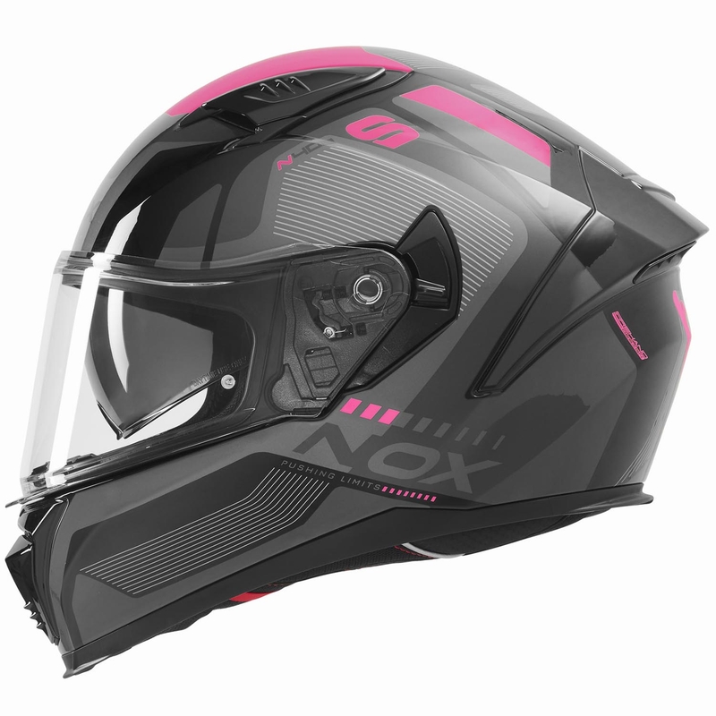 Integralhelm NOX N402 Mentor schwarz-pink