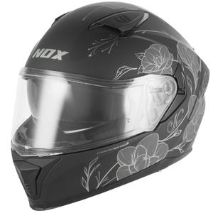Integralhelm NOX N402 Spring, matt schwarz-silber