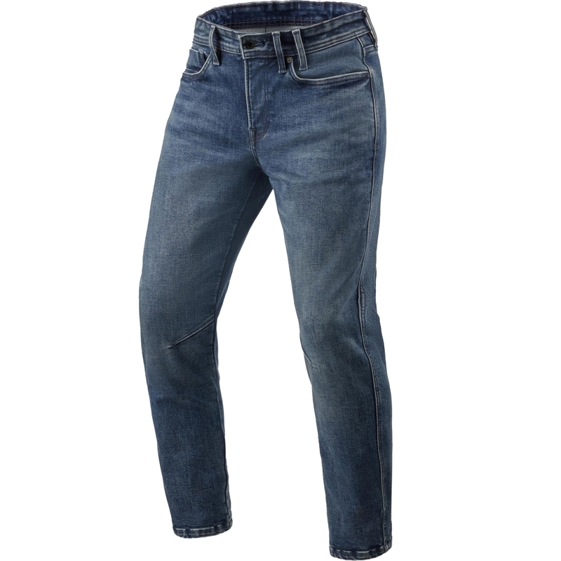 Revit Detroit 3 Tapered Motorcycle Jeans Washed Dark Blue