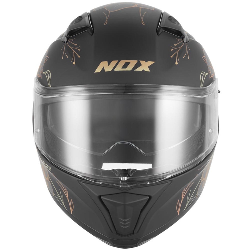 Integralhelm NOX N402 Spring, matt schwarz-gold