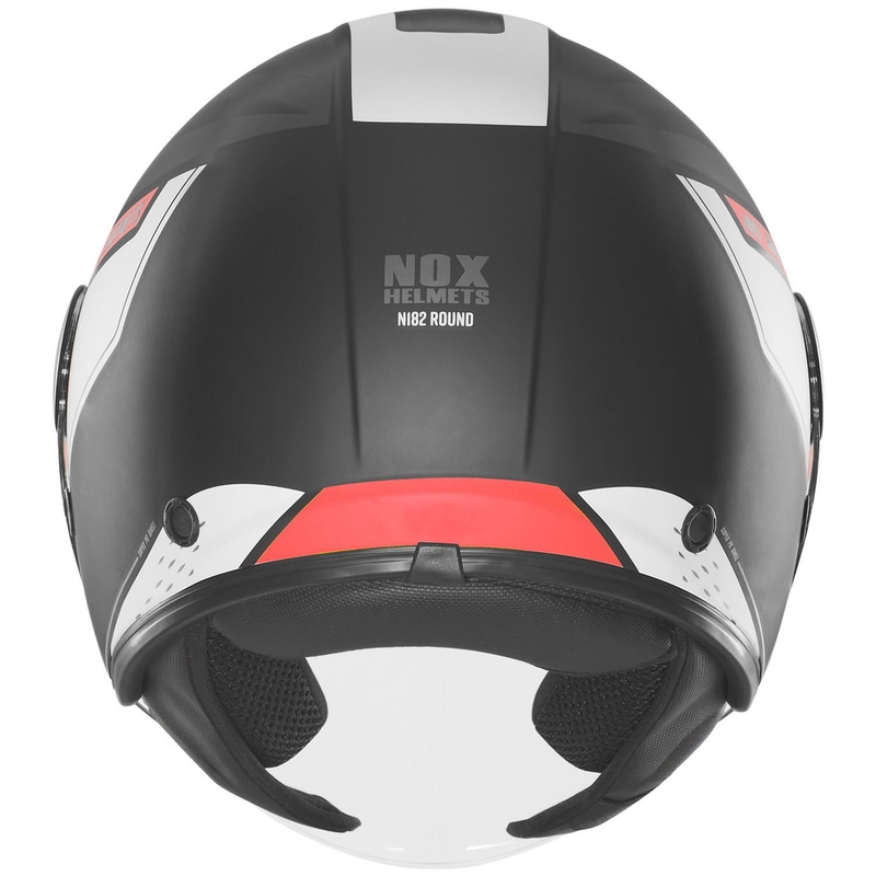 Offener Motorradhelm NOX N182 Rund, matt schwarz-rot