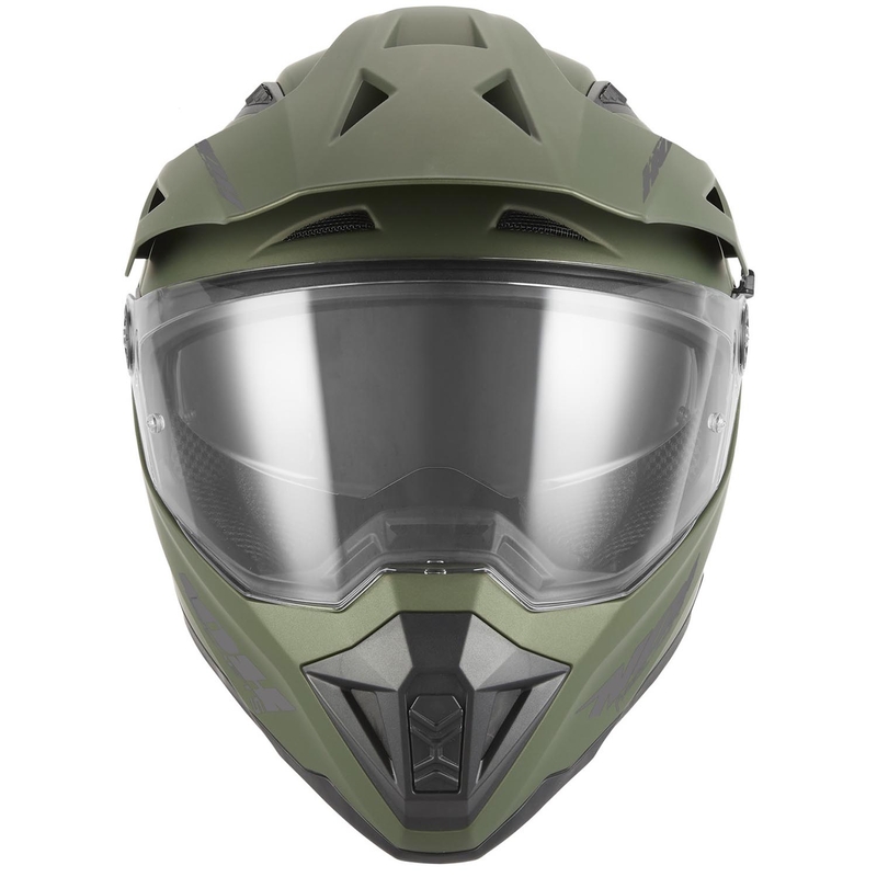 Enduro-Motorradhelm NOX N350 khakigrün