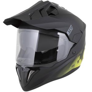 Enduro-Motorradhelm ZED XD1, matt schwarz-fluoreszierend gelb