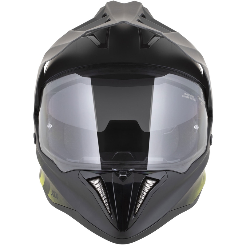 Enduro-Motorradhelm ZED XD1, matt schwarz-fluoreszierend gelb