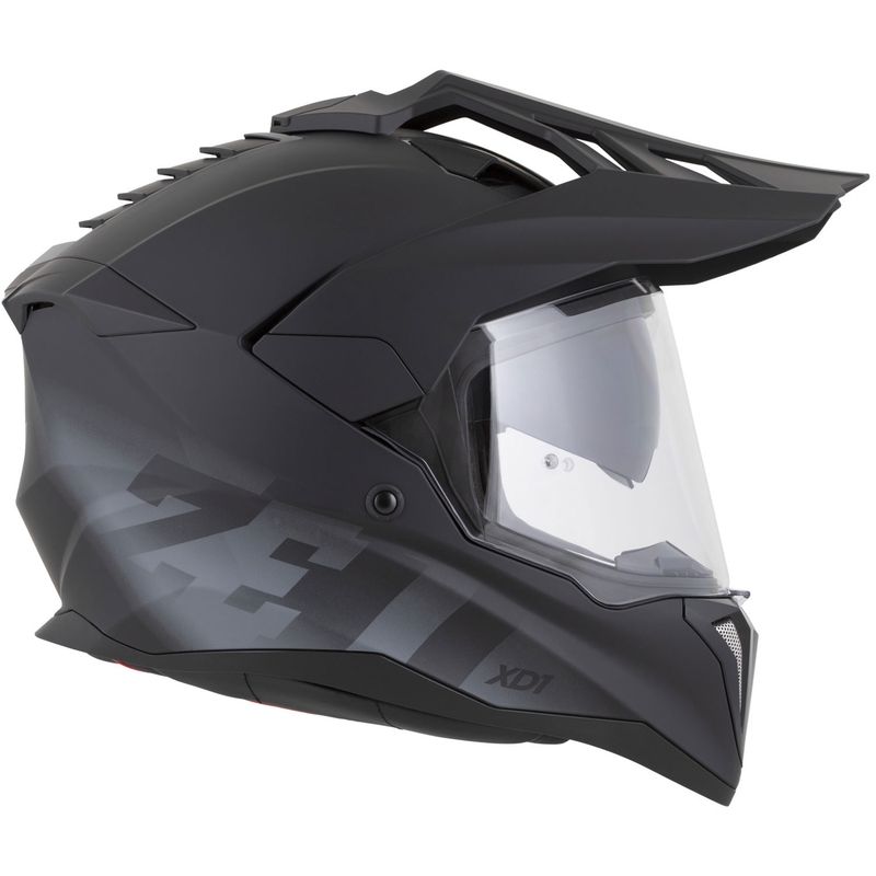 Enduro-Motorradhelm ZED XD1, matt schwarz-dunkelgrau