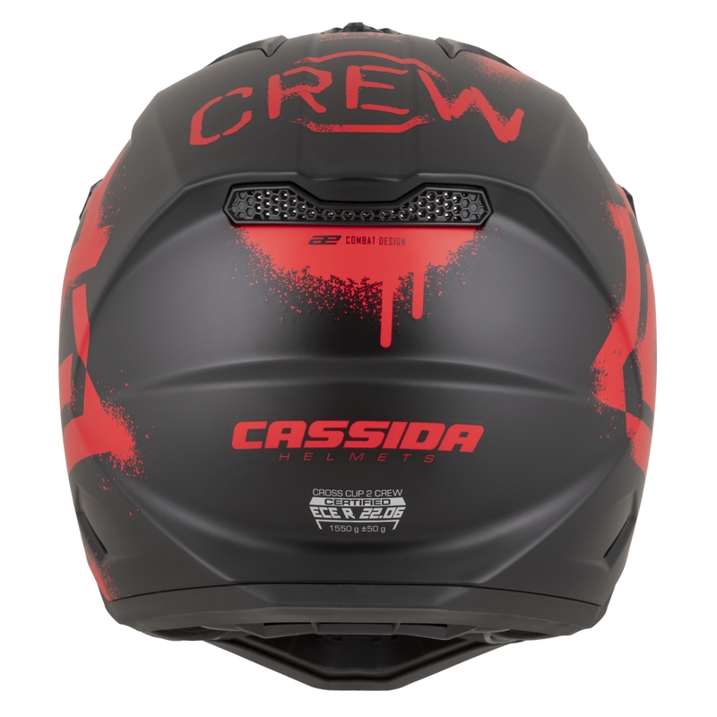 Cassida Cross Cup 2 Crew Motorrad-Motocrosshelm, matt schwarz-rot