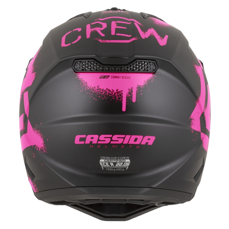 Cassida Cross Cup 2 Crew Motocross-Helm, matt schwarz-fluoreszierend pink