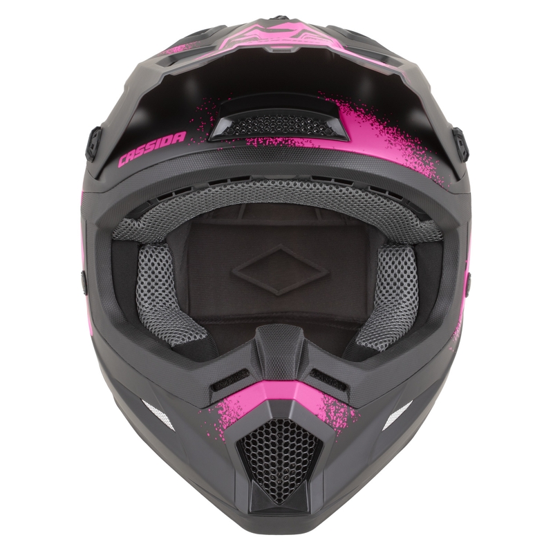 Cassida Cross Cup 2 Crew Motocross-Helm, matt schwarz-fluoreszierend pink