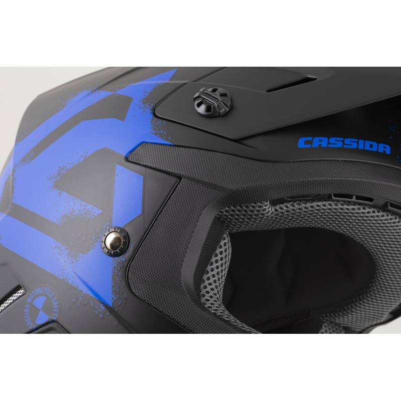 Cassida Cross Cup 2 Crew Motorrad-Motocrosshelm, matt schwarz-blau