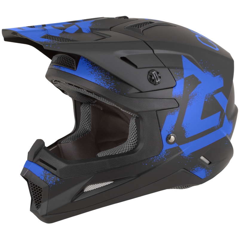 Cassida Cross Cup 2 Crew Motorrad-Motocrosshelm, matt schwarz-blau