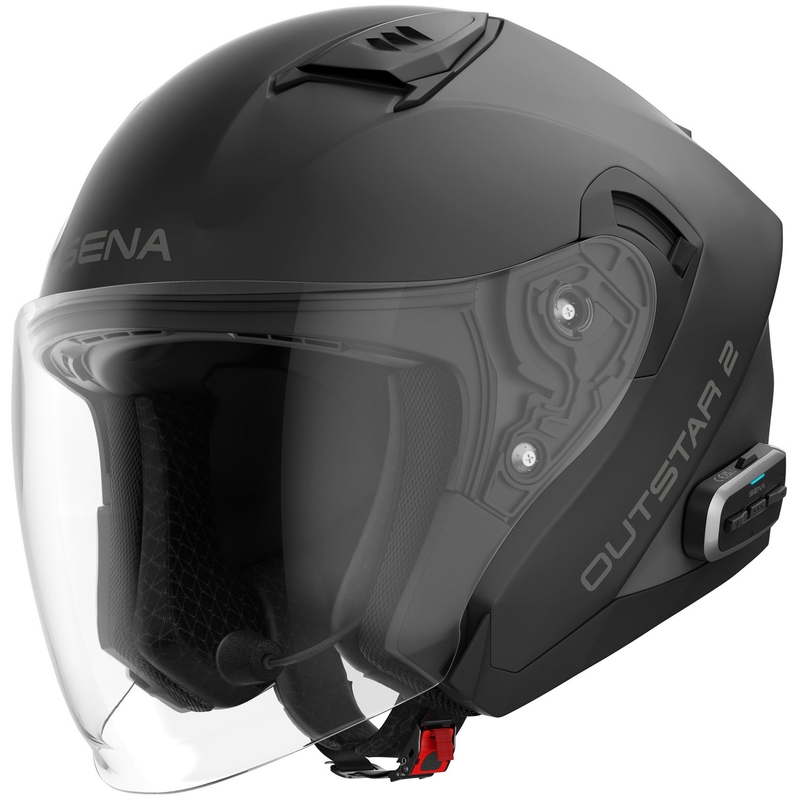 SENA Outstar 2 offener Motorradhelm mit Headset, mattschwarz