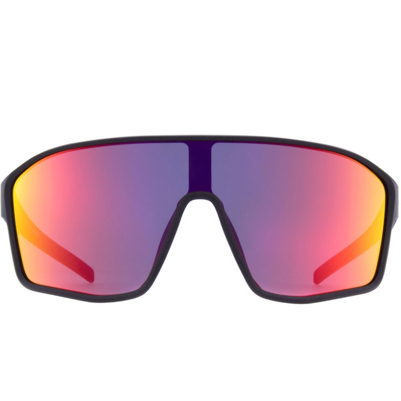 Red Bull Spect Daft Sonnenbrille, schwarz mit blau-roten Gläsern