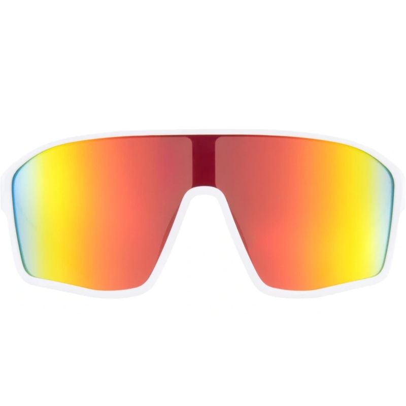 Red Bull Spect Daft Sonnenbrille, weiß mit rot-orangen Gläsern