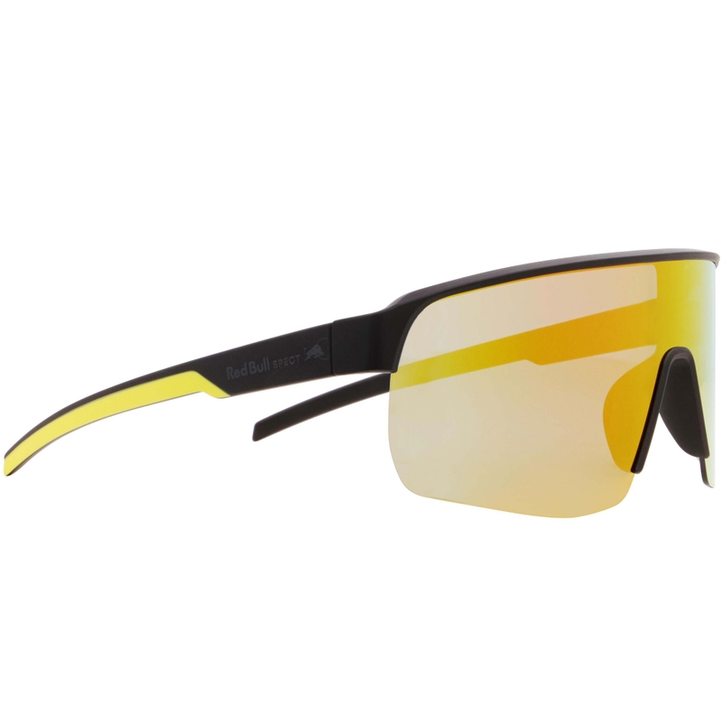 Red Bull Spect Dakota Sonnenbrille, schwarz mit blau-gelben Gläsern
