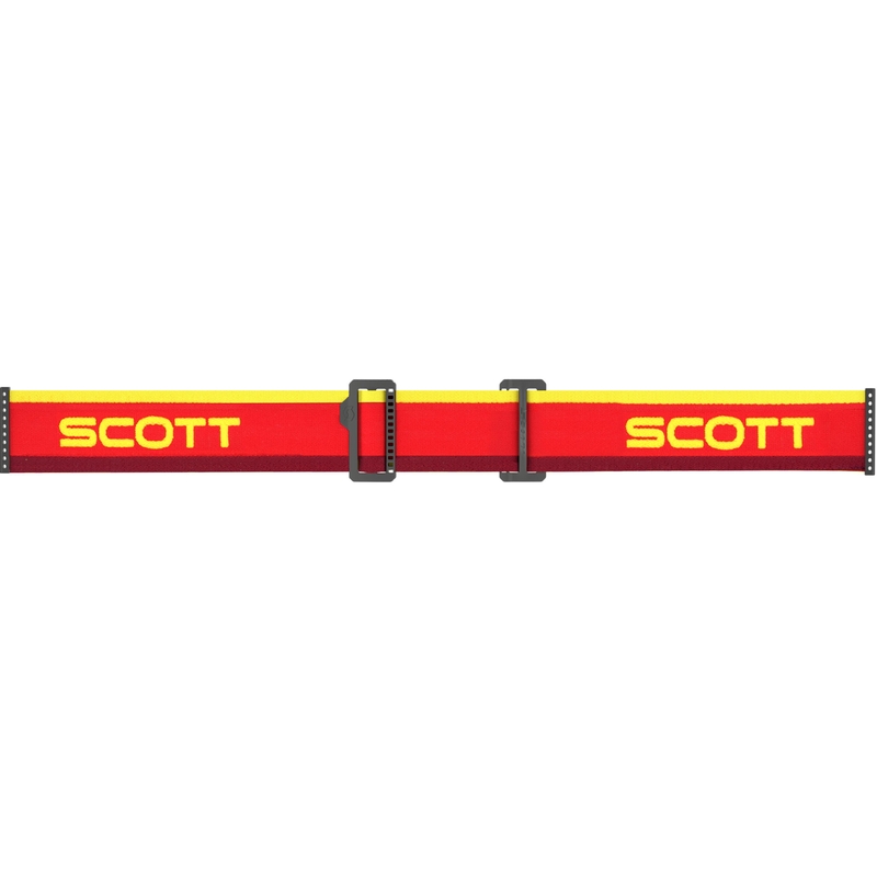 SCOTT Fury CH rot-gelbe Motocross-Brille mit gelbem verspiegeltem Plexiglas