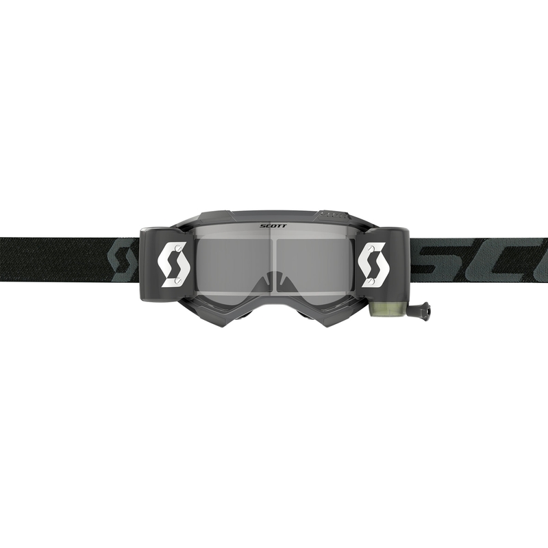 SCOTT Fury WFS Motocross-Brille, schwarz mit klarem Plexiglas