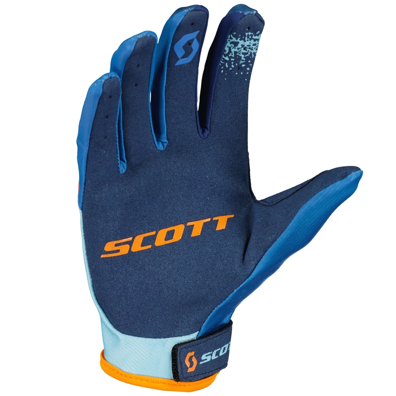 SCOTT 350 RACE EVO Motocross-Handschuhe blau-orange