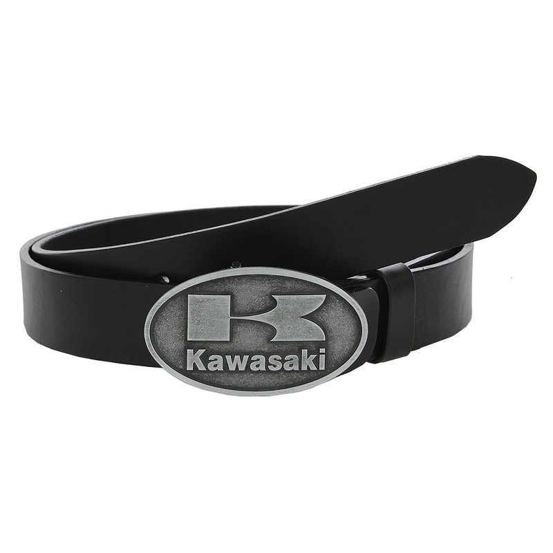 Leder-Motogürtel mit Kawasaki-Schnalle