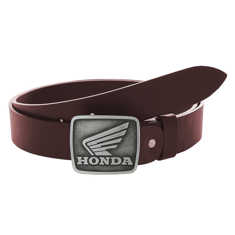 Leder-Motorradgürtel mit Schnalle Honda braun