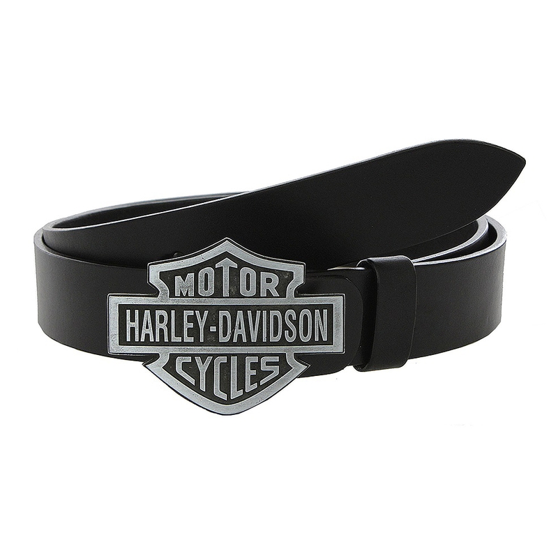 Motogürtel aus Leder mit Harley-Davidson-Schnalle