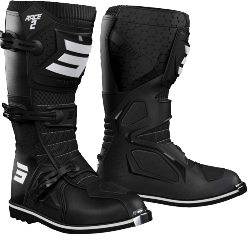 Kinder-Motorradstiefel Shot Race 2 Schwarz