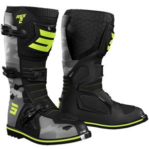 Kinder-Motorradstiefel Shot Race 2 camo-fluo gelb