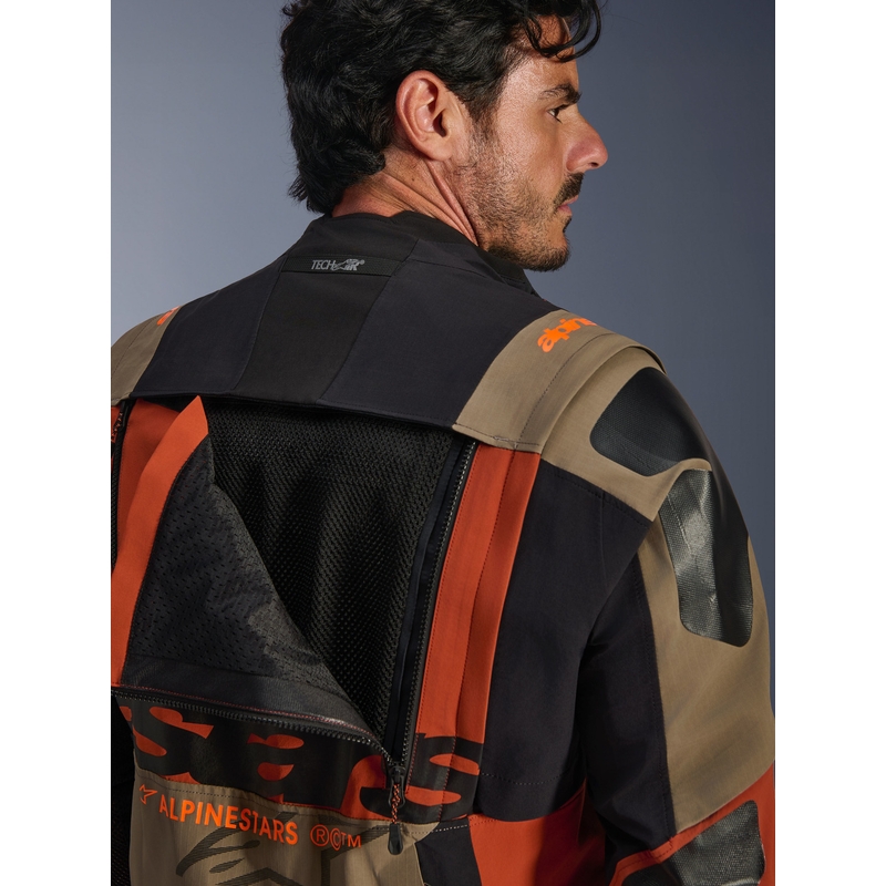 Alpinestars Halo PRO Drystar XF Motorradjacke, hellbraun-dunkelorange-schwarz