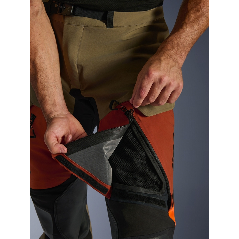 Alpinestars Halo PRO Drystar XF Motorradhose, hellbraun-dunkelorange-schwarz