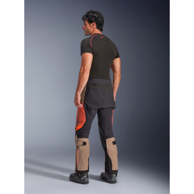 Alpinestars Halo PRO Drystar XF Motorradhose, hellbraun-dunkelorange-schwarz