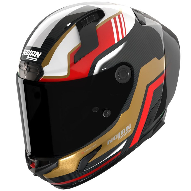 Integralhelm Nolan X-804 RS Ultra Carbon Piega glänzend schwarz-gold-rot-grün
