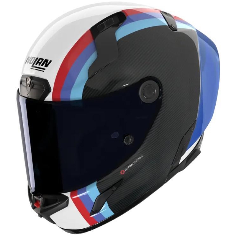 Integralhelm Nolan X-804 RS Ultra Carbon Gemini 365 glänzend grau-weiß-blau-rot