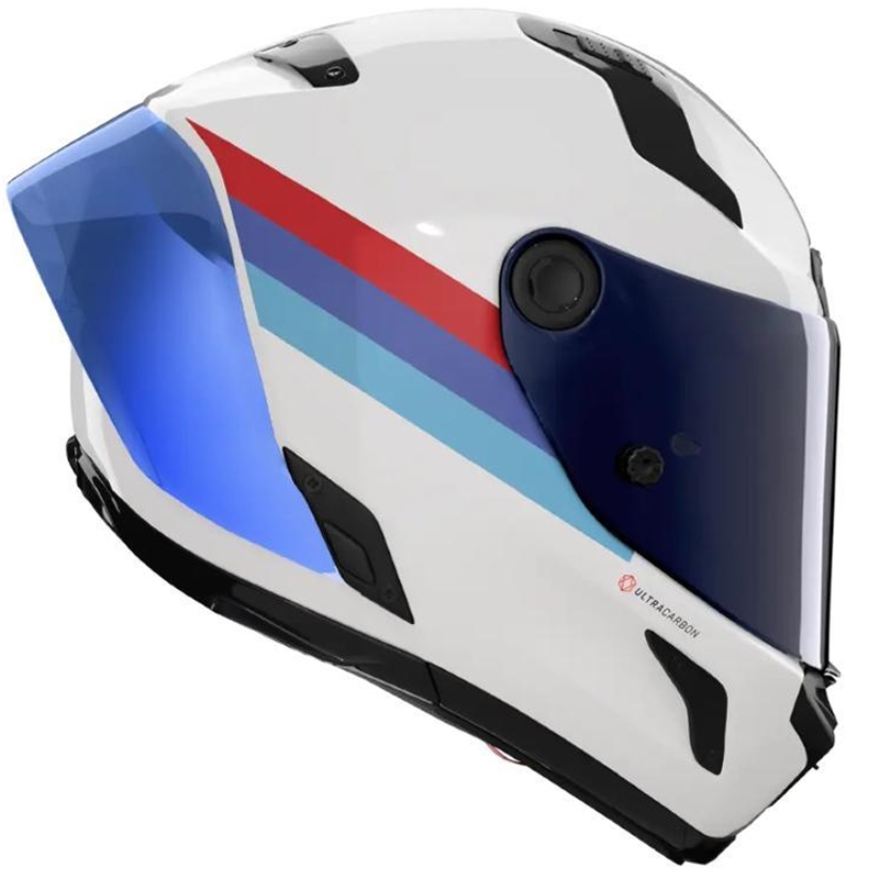 Integralhelm Nolan X-804 RS Ultra Carbon Gemini 365 glänzend grau-weiß-blau-rot