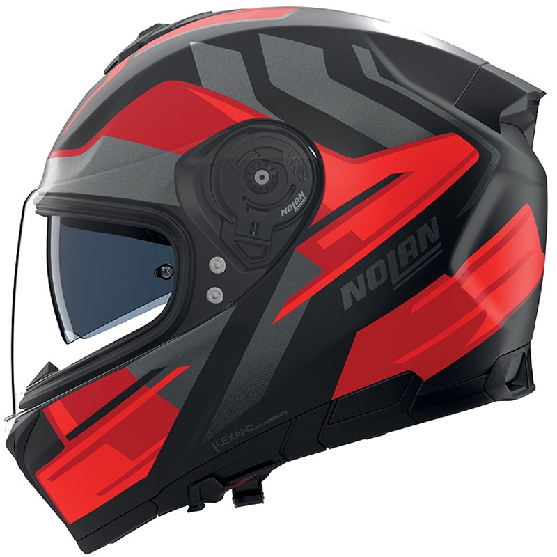 Integralhelm Nolan N80-8 Trittico 357, matt schwarz-rot-anthrazit
