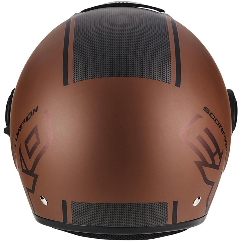 Offener Motorradhelm Scorpion EXO-CITY Avenue braun-schwarz