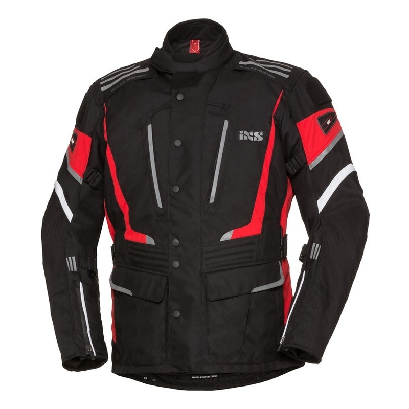Motorradjacke iXS Powells schwarz und rot