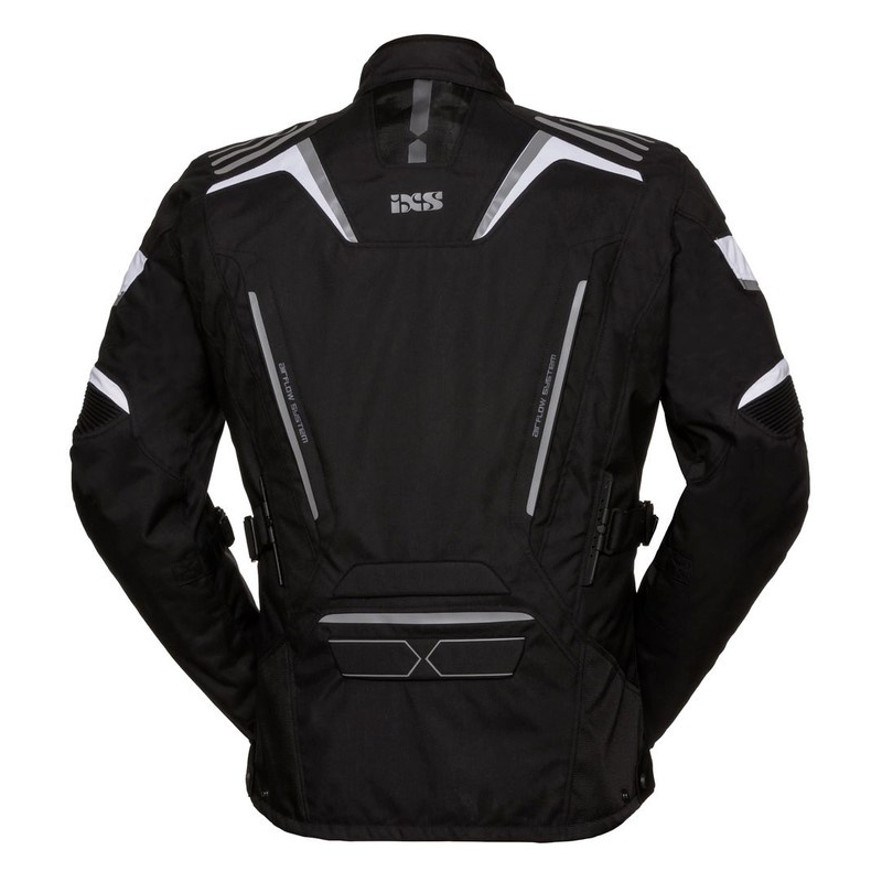 iXS Powells schwarz-weiße Motorradjacke