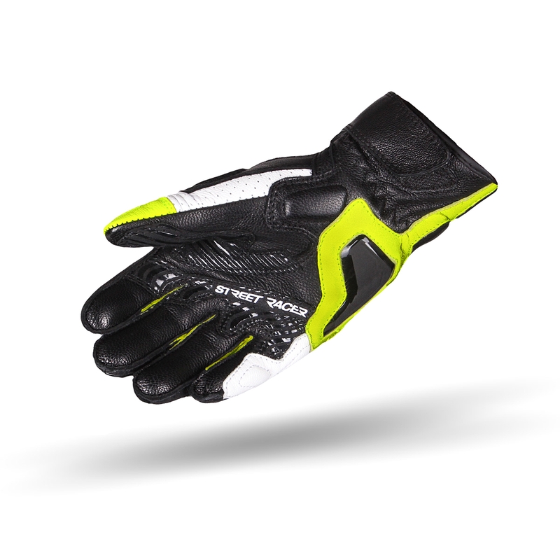 Street Racer XTR schwarz-weiss-fluo gelb Motorradhandschuhe Ausverkauf
