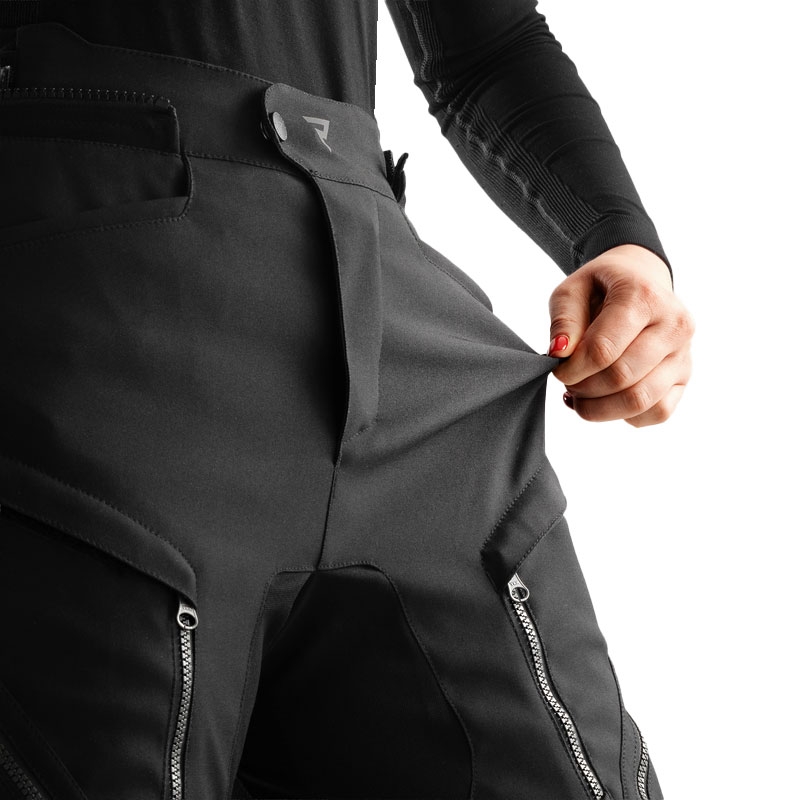 Rebelhorn Hardy 3.0 Damen-Motorradhose mit verlängertem Bein, schwarz