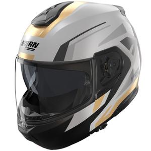 Klappbarer Motorradhelm Nolan N100-6 Cinetico N-COM 360 mattgrau-schwarz-anthrazit-gold