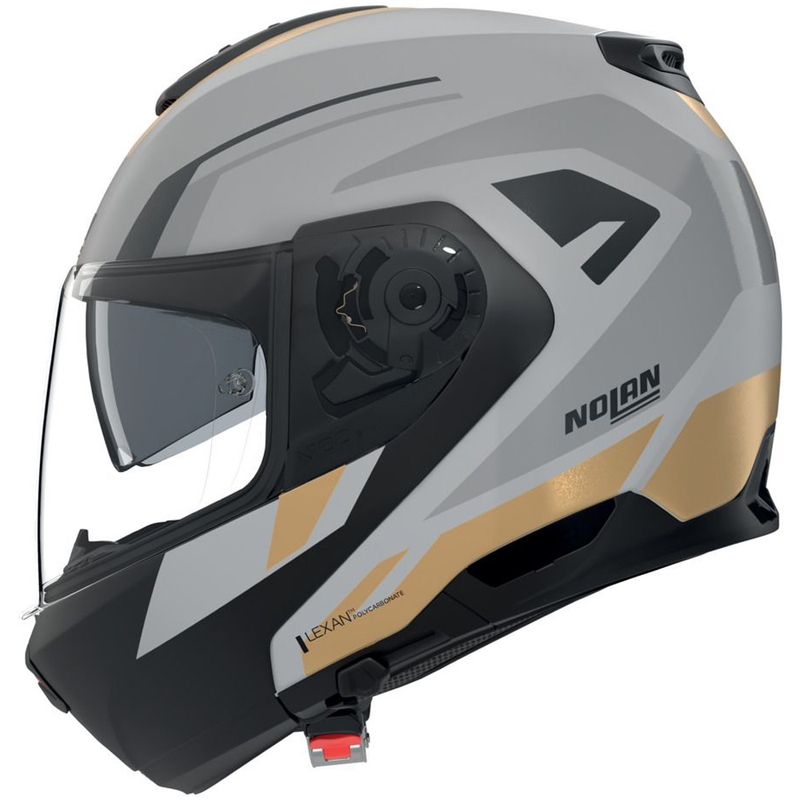 Klappbarer Motorradhelm Nolan N100-6 Cinetico N-COM 360 mattgrau-schwarz-anthrazit-gold