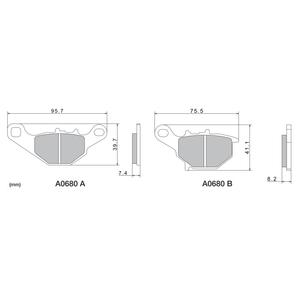 Bremsbeläge NISSIN halbmetallische Mischung M501-410 2 Stück.