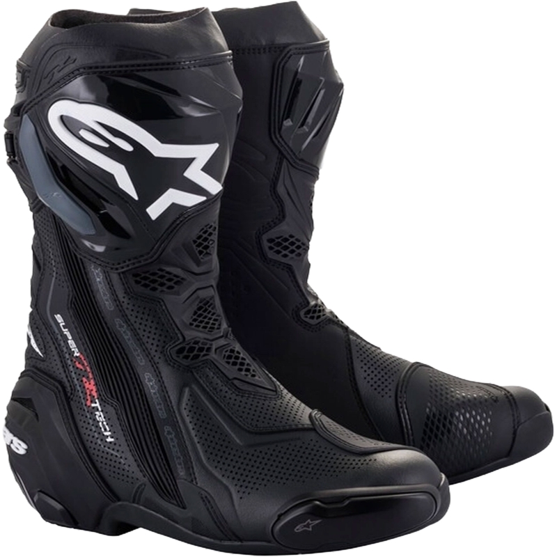 Alpinestars Supertech R belüftete Motorradstiefel Schwarz
