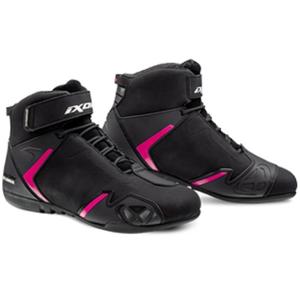 Damen-Motorradstiefel IXON Gambler WP schwarz-rosa